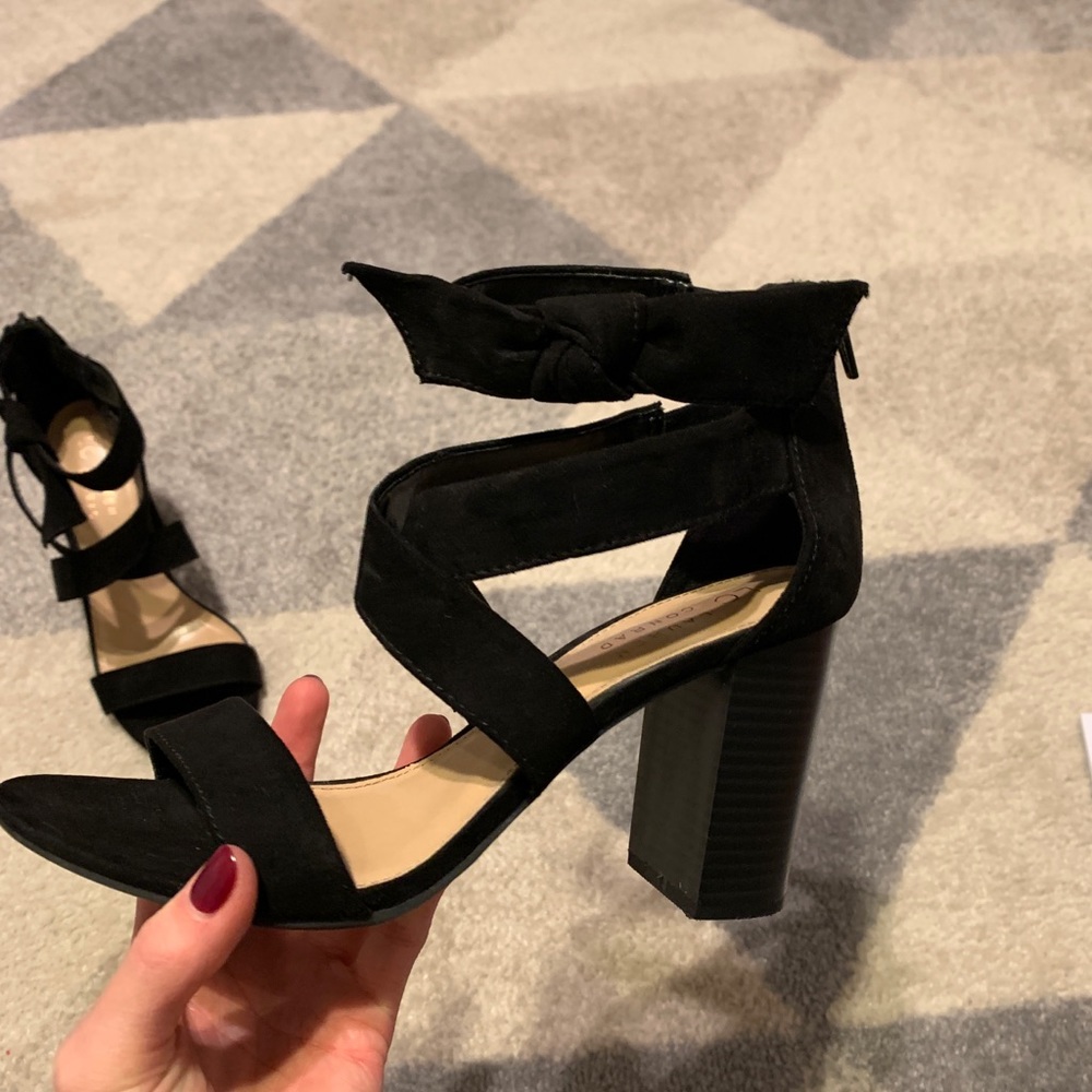 Lauren Conrad strappy block heels
